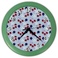 Sky Cherry Color Wall Clock by snowwhitegirl