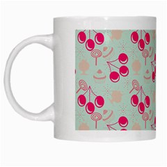 Bubblegum Cherry White Mugs by snowwhitegirl