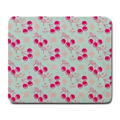 Bubblegum Cherry Large Mousepads by snowwhitegirl