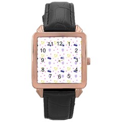 Cakes And Sundaes Rose Gold Leather Watch 