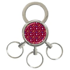 Cakes And Sundaes Red 3-ring Key Chains