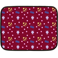 Cakes And Sundaes Red Double Sided Fleece Blanket (mini) 