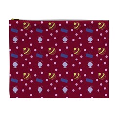 Cakes And Sundaes Red Cosmetic Bag (xl)