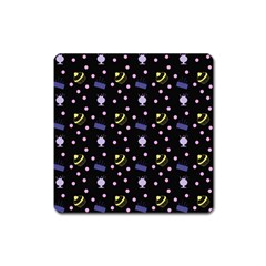 Cakes And Sundaes Black Square Magnet