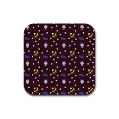 Cakes And Sundaes Chocolate Rubber Square Coaster (4 pack) 