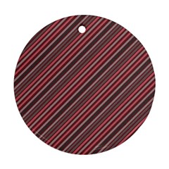 Brownish Diagonal Lines Ornament (round) by snowwhitegirl