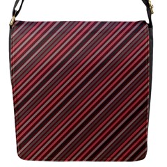 Brownish Diagonal Lines Flap Messenger Bag (s) by snowwhitegirl