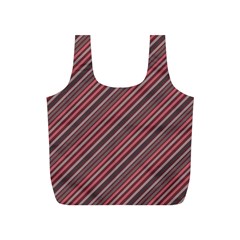 Brownish Diagonal Lines Full Print Recycle Bags (s) 