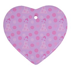 Lilac Dress Heart Ornament (two Sides)