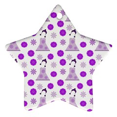 Lilac Dress On White Ornament (star) by snowwhitegirl