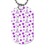 Lilac Dress On White Dog Tag (One Side) Front