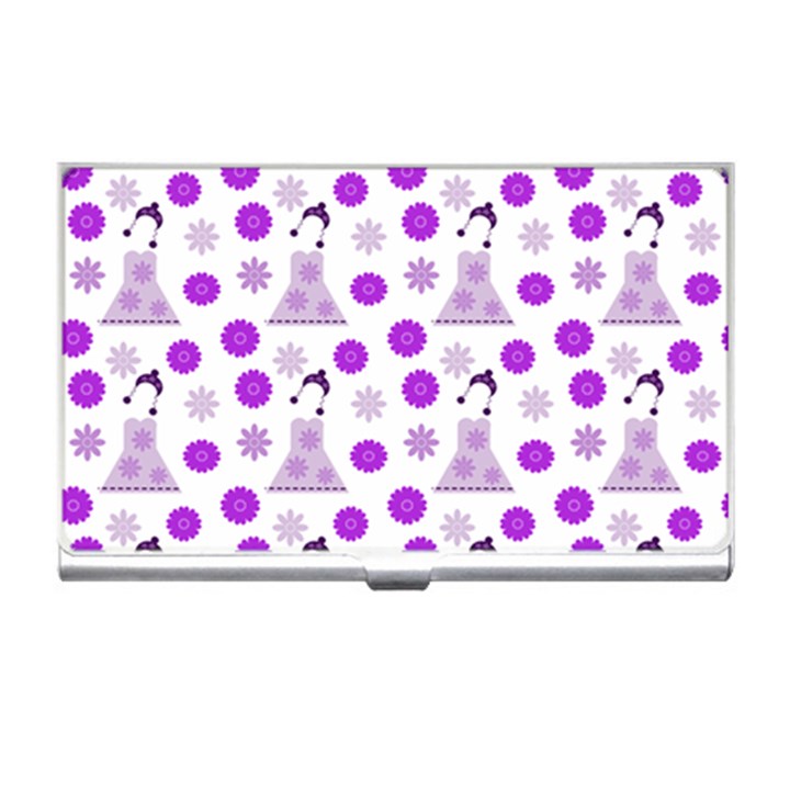 Lilac Dress On White Business Card Holders