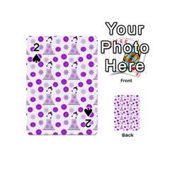 Lilac Dress On White Playing Cards 54 (mini)  by snowwhitegirl