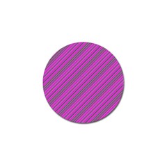 Pink Violet Diagonal Lines Golf Ball Marker (4 Pack)