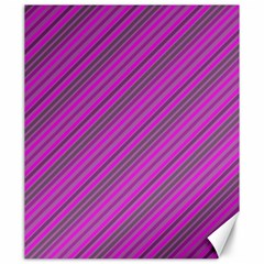 Pink Violet Diagonal Lines Canvas 20  X 24  