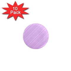 Lilac Diagonal Lines 1  Mini Magnet (10 Pack) 