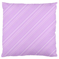 Lilac Diagonal Lines Large Cushion Case (one Side)