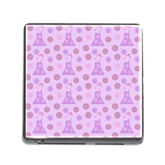 Violet Pink Flower Dress Memory Card Reader (square 5 Slot)