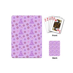 Violet Pink Flower Dress Playing Cards (mini) 