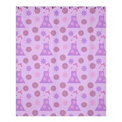 Violet Pink Flower Dress Shower Curtain 60  X 72  (medium)  by snowwhitegirl