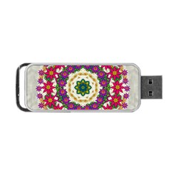 Fauna Fantasy Bohemian Midsummer Flower Style Portable Usb Flash (one Side) by pepitasart