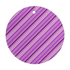 Violet Diagonal Lines Ornament (round)