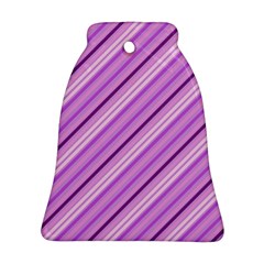 Violet Diagonal Lines Bell Ornament (two Sides)