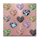 gem hearts and rose gold Face Towel Front