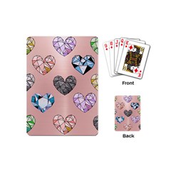 Gem Hearts And Rose Gold Playing Cards (mini)  by NouveauDesign