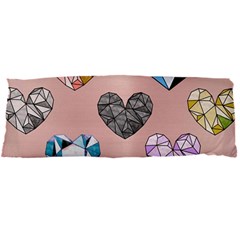 Gem Hearts And Rose Gold Body Pillow Case Dakimakura (two Sides) by NouveauDesign