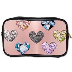 Gem Hearts And Rose Gold Toiletries Bags 2-side by NouveauDesign