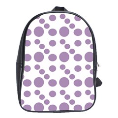 Violet Dots School Bag (xl) by snowwhitegirl