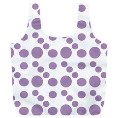 Violet Dots Full Print Recycle Bags (l)  by snowwhitegirl