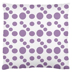 Violet Dots Standard Flano Cushion Case (one Side)