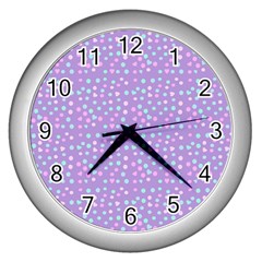 Heart Drops Wall Clock (silver) by snowwhitegirl