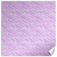 Silly Stripes Lilac Canvas 12  X 12   by snowwhitegirl