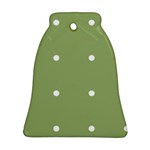 Olive Dots Bell Ornament (Two Sides) Front