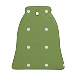 Olive Dots Bell Ornament (Two Sides) Back