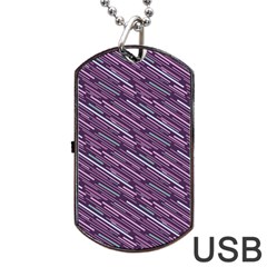 Silly Stripes Dog Tag Usb Flash (one Side)