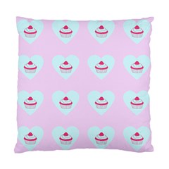 Pink Cupcake Standard Cushion Case (one Side) by snowwhitegirl