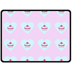 Pink Cupcake Fleece Blanket (large) 