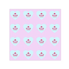 Pink Cupcake Small Satin Scarf (square) by snowwhitegirl