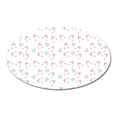 Pink Hats Oval Magnet by snowwhitegirl