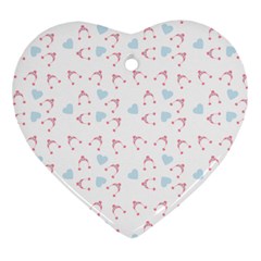 Pink Hats Heart Ornament (two Sides)