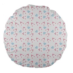 Pink Hats Large 18  Premium Flano Round Cushions