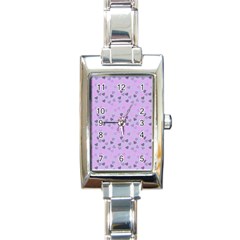 Heart Drops Violet Rectangle Italian Charm Watch