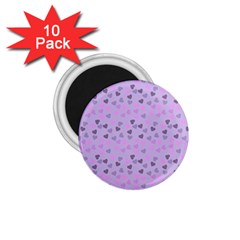 Heart Drops Violet 1 75  Magnets (10 Pack) 