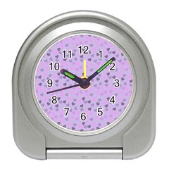 Heart Drops Violet Travel Alarm Clock