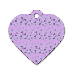 Heart Drops Violet Dog Tag Heart (two Sides)