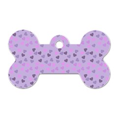 Heart Drops Violet Dog Tag Bone (one Side) by snowwhitegirl